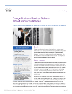 Orange Business Services Delivers Transit-Monitoring Solution