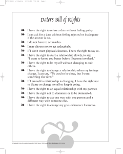 Dater’s Bill of Rights ❧