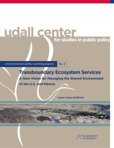 udall center Transboundary Ecosystem Services for studies in public policy