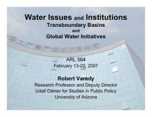 Water Issues Institutions and Transboundary Basins