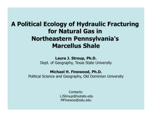 A Political Ecology of Hydraulic Fracturing for Natural Gas in Northeastern Pennsylvania's
