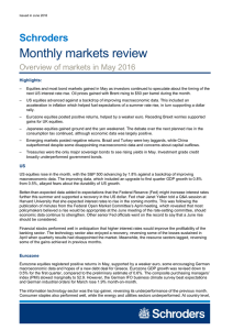 Monthly markets review Schroders Overview of markets in May 2016