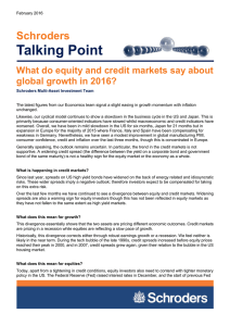 Talking Point Schroders What do equity and credit markets say about