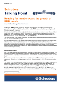 Talking Point Schroders Heading for number yuan: the growth of RMB bonds
