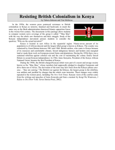 Resisting British Colonialism in Kenya