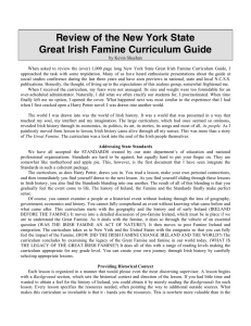 Review of the New York State Great Irish Famine Curriculum Guide