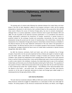 Economics, Diplomacy, and the Monroe Doctrine