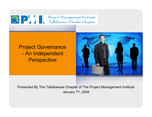 Project Governance - An Independent Perspective