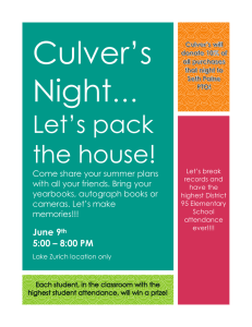 Culver’s Night … Let’s pack