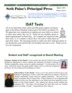 ISAT Tests Seth Paine’s Principal Press