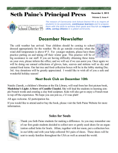 Seth Paine’s Principal Press December Newsletter