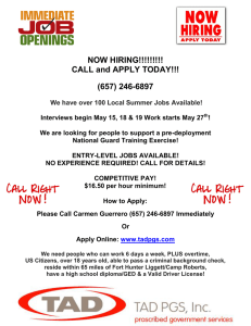 NOW HIRING!!!!!!!!! CALL and APPLY TODAY!!! (657) 246-6897