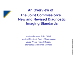 An Overview of The Joint Commission’s New and Revised Diagnostic Imaging Standards