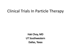 Clinical Trials In Particle Therapy