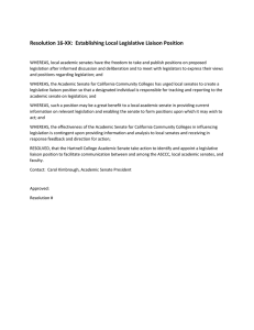 Resolution 16-XX:  Establishing Local Legislative Liaison Position