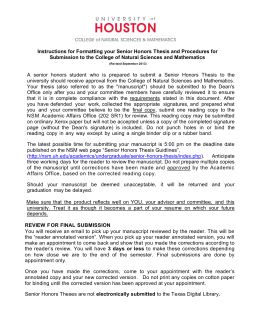 Scholarship for master thesis
