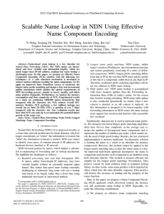 Scalable Name Lookup in NDN Using Effective Name Component Encoding Yan Chen