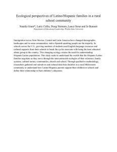 Ecological perspectives of Latino/Hispanic families in a rural school community