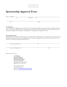 Sponsorship Approval Form