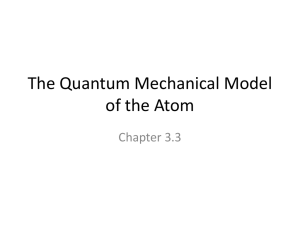 The Quantum Mechanical Model of the Atom Chapter 3.3