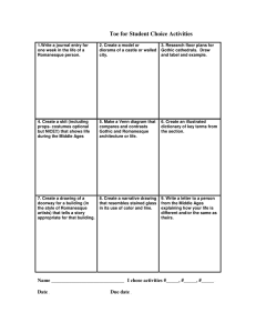 Medieval Tic-Tac-Toe for Student Choice Activities