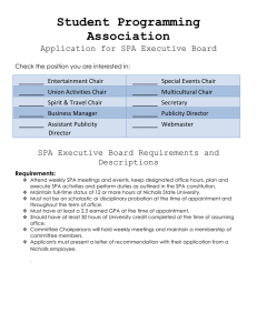 Student Programming Association Application for SPA Executive Board ______