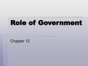 Role of Government Chapter 12