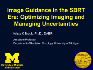 Image Guidance in the SBRT Era: Optimizing Imaging and Managing Uncertainties