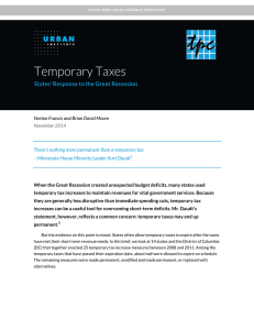 Temporary Taxes States’ Response to the Great Recession