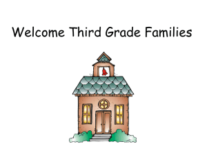Welcome Third Grade Families