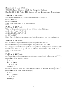 Homework 3, Mon 09-19-11