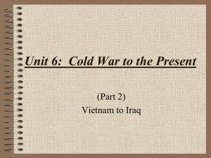 Unit 6:  Cold War to the Present (Part 2)
