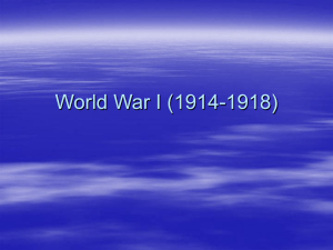 World War I (1914-1918)