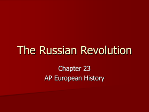 The Russian Revolution Chapter 23 AP European History