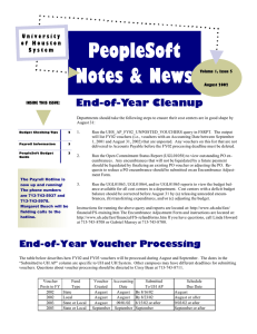 PeopleSoft Notes &amp; News End-of-Year Cleanup