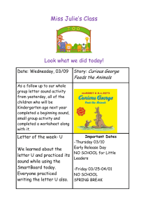 Miss Julie’s Class  Look what we did today! Curious George