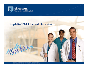 PeopleSoft 9.1 General Overview