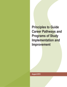 Principles to Guide Career Pathways and Programs of Study Implementation and