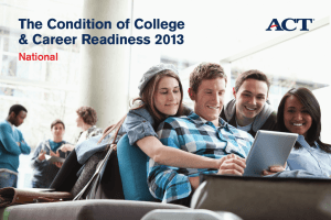 The Condition of College &amp; Career Readiness 2013 National