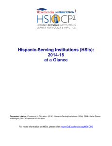 Hispanic-Serving Institutions (HSIs): 2014-15 at a Glance