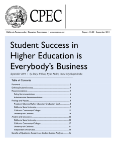 CPEC Student Success in Higher Education is Everybody’s Business