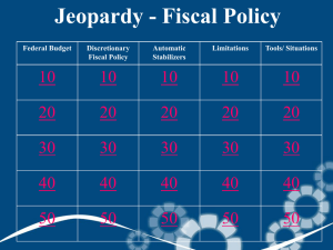 Jeopardy - Fiscal Policy 10 20 30