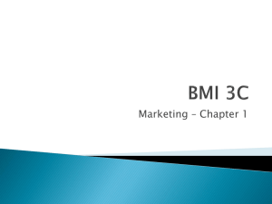 Marketing – Chapter 1