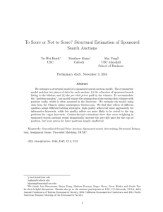 To Score or Not to Score? Structural Estimation of Sponsored