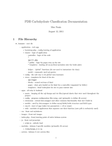 PDB Carbohydrate Classification Documentation 1 File Hierarchy Max Nanis