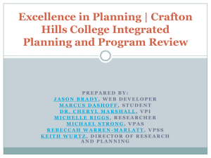 Excellence in Planning | Crafton Hills College Integrated Planning and Program Review