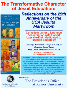 The Transformative Character of Jesuit Education: Reflections on the 25th Anniversary of the