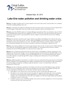 Lake Erie water pollution and drinking water crisis