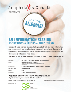 ALLERGIST AN INFORMATION SESSION ASK THE
