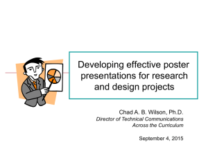 Developing effective poster presentations for research and design projects